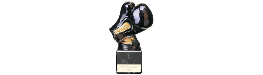 BLACK VIPER BOXING LEGEND RESIN TROPHY - 5 SIZES - 12.5CM - 20.5CM